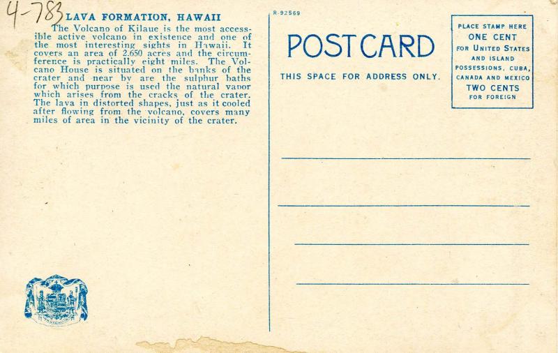 HI - Kilauea Volcano Lava Formation