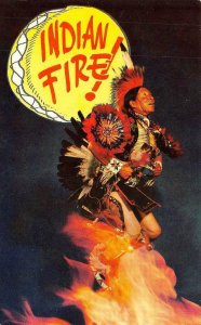Native Americana    ADAM TRUJILLO Famous INDIAN DANCER   Indian Fire!  Postcard