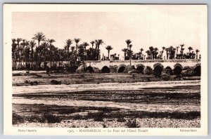 The Bridge Over The Oued Tensift Marrakesh Morocco UNP WB Postkard K6