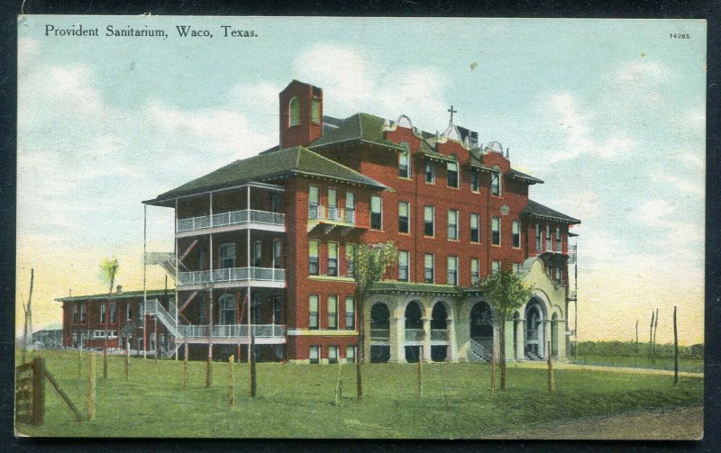 Provident Sanitarium Waco Texas tx old postcard