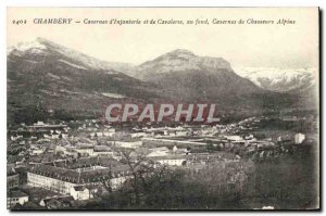 Old Postcard Chambery Barracks Infantry and Cavalry Barracks at the bottom of...