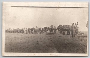 RPPC Farmers With Their Horse Teams And Plows Real Photo Postcard S22