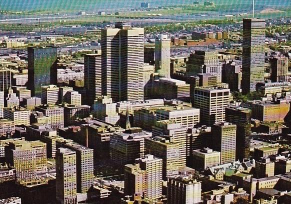 Canada Magnificent Aerial View Of The Downtown Montreal 