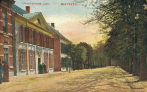 Netherlands Ulvenhoutselaan Ginneken Vintage Postcard 08.30