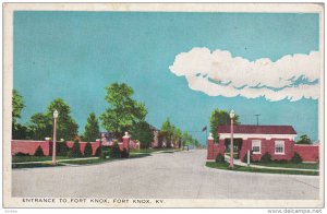 FORT KNOX, Kentucky, 1900-1910's; Entrance To Fort Knox