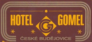 Czechoslovakia Ceske Budejovice Hotel Gomel Vintage Luggage Label sk3692