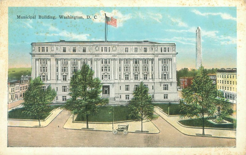 Washington DC Municipal Building White Border Postcard Unused