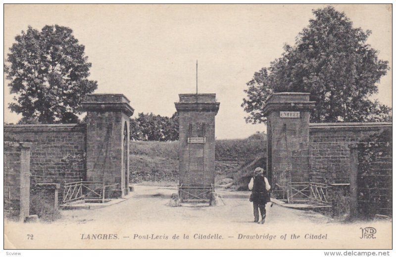 LANGRES (Haute-Marne), France, 1900-1910s; Pont-Levis De La Citadelle, Drawbr...