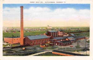 Carey Salt Co Plant Hutchinson Kansas linen postcard