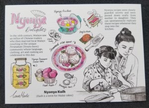 [AG] P163 Malaysia Nyonya Delights Local Food Cake Gastronomy (postcard) *New