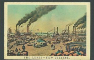 Post Card Greeting Card The Levee New Orleans Shows Boats