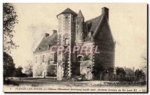 Plessis Tours Old Postcard The west façade castle Former home of King Louis XI