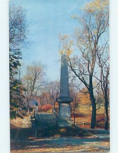 Unused Pre-1980 MONUMENT SCENE Concord In Boston Massachusetts MA F1833