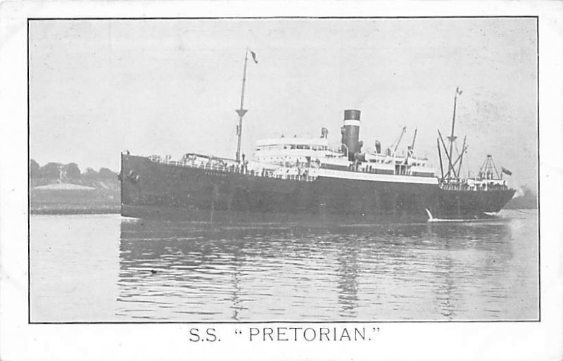 SS Pretorian Allan Line Ship Unused 