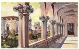 Vintage Postcard 1920's Columns Engraved Architecture Panama-Calif. Exposition