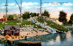 Wisconsin Milwaukee Washington Park Monkey Island 1946