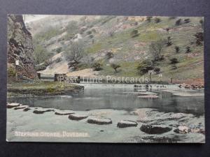 Derbyshire: Steeping Stones, Dovedale - Old Postcard by S.Hildesheimer 3035