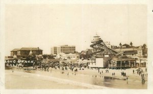 Postcard RPPC 1920s California Long Beach Bamboo Slide occupation 23-12931