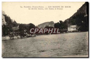 Old Postcard Frontiere Franco Suisse Les Bassins du Doubs The last rating bas...