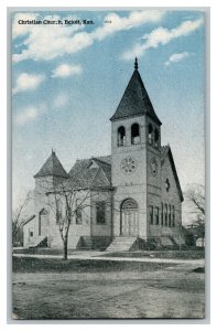 Postcard Christian Church Beloit Kan. Kansas Vintage Standard View Card