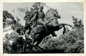 Caracas Venezuela Statue of Simon Bolivar pm 1957 Postcard