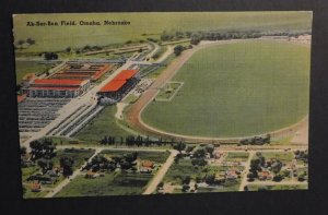 1950 USA Postcard Cover Kingsville TN to York PA AkSarBen Field Omaha NE Aerial