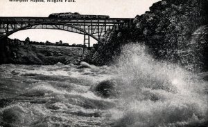 USA Whirlpool Rapids Niagara Falls Train Vintage Postcard 08.90