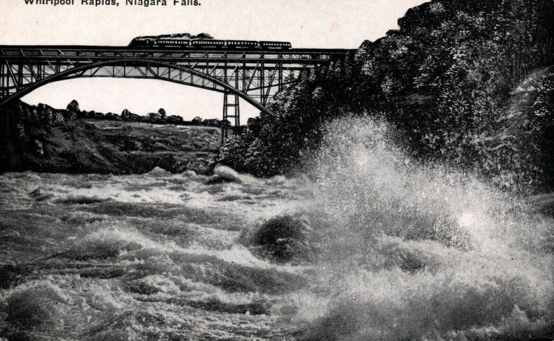 USA Whirlpool Rapids Niagara Falls Train Vintage Postcard 08.90