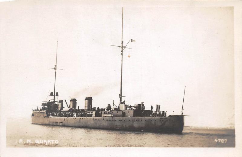 B47/ Italy Italian Navy Real Photo RPPC Postcard Ship c1920 R.N. Quarto Cruiser4