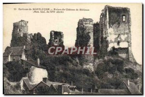 Old Postcard From Around Montlucon Ruins Du Chateau De Hedgehog