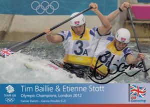 Etienne Scott 2012 Olympic Games Canoe Winners Gold Medal Hand Signed Photo