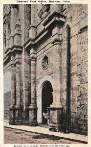 Havana Cuba, General Post Office Erected As Catholic Church, Vintage Postcard