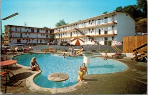 Vtg Sonora Townhouse Motels Swimming Pool Sonora California CA Postcard