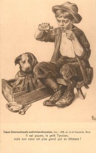 Animals themed postcard Dog International Antivivisectionist League Belgium 1927