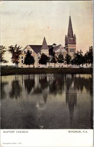 Circa 1910 Baptist Church Windsor Nova Scotia Vintage Postcard Evageline Series