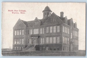Warroad Minnesota MN Postcard North Star College Exterior Building c1905 Vintage