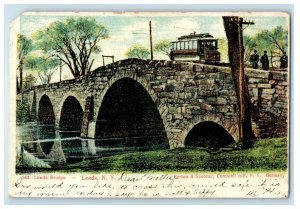 1906 Leeds Bridge Leeds New York NY Shokan NY Barton & Spooner Postcard