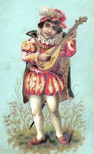 1880's Lot of 4 Lovely Kids In Renaissance Clothing Victorian Trade Card P129