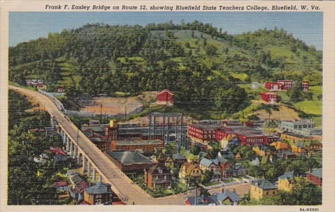 West Virginia Bluefield Frank F Easley Bridge On Route 22 Showing Bluefield S...