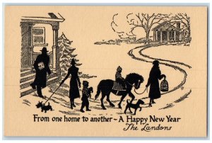 The Landon Christmas Card Governor Residence Topeka Kansas KS Antique Postcard