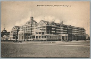 SPRING LAKE BEACH NJ ESSEX & SUSSEX HOTEL VINTAGE POSTCARD