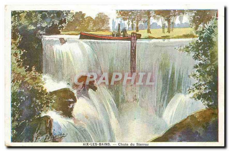 Old Postcard Aix les Bains Fall of Sierroz