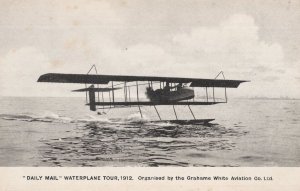Daily Mail Waterplane Tour 1912  Grahame White Aviation Old Postcard
