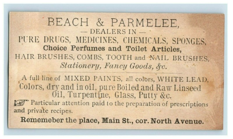 1880's Lot of 3 Beach & Parmelee C. K. Lincoln Druggist Trade Card P126