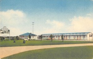 Augusta, Wisconsin RUDE'S MOTEL Seufzer Roadside 1940s Linen Vintage Postcard