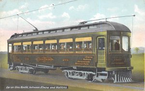 Car on Glen Route between Elmira and Watkins New York Train 1910 