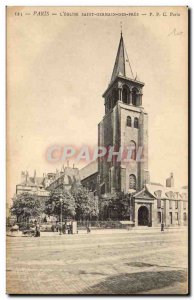 Paris Old Postcard Church of Saint Germain des Pres