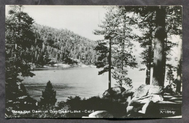 dc85 - BIG BEAR LAKE Ca 1950s Near The Dam Real Photo Postcard