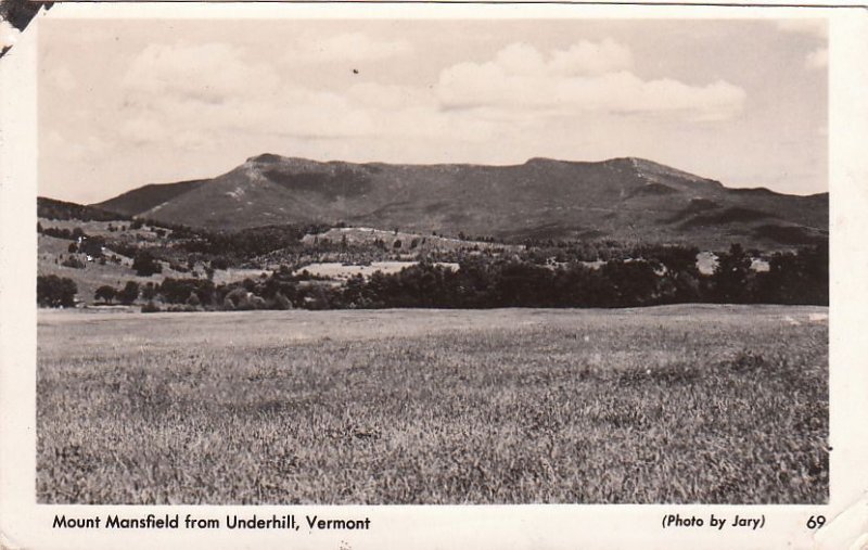 Postcard RPPC Mount Mansfield Underhill VT