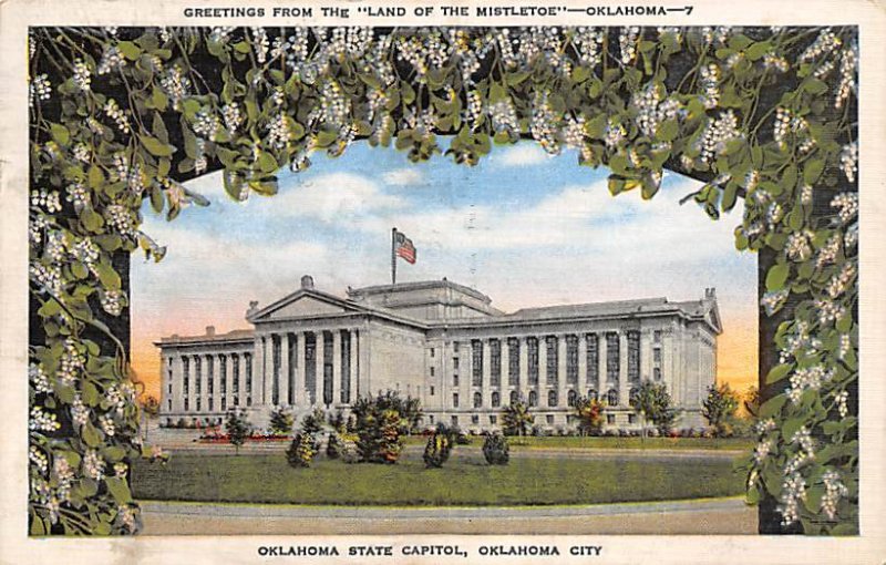Oklahoma State Capitol Land Of The Mistletoe Oklahoma City OK 